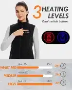 HILLSLTR Ženski grelni brezrokavnik velikost S – 8 grelnih con, 12000 mAh baterija - slika 3