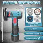 Mini kotni brusilnik WingFly, dve bateriji - slika 3