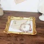 Funly mee Vintage 24 x 28 cm Dekorativno Ogledalo v Zlati - slika 3