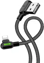 Mcdodo USB Kabel Lightning 90° LED, 1.8m Črn - slika 5