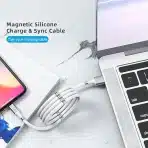 Magnetni USB-C Kabel, Samodejno Navijanje, Hitro Polnjenje - slika 5