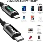 AICase USB C to Lightning Kabel 5M z LED Zaslonom - slika 4