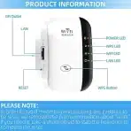 Gubbett WLAN ojačevalnik 300 Mbit/s 2,4 GHz WiFi Booster z načinom - slika 2
