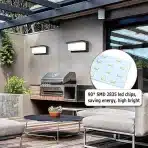 Lightsjoy LED zunanja stenska luč, topla bela 3000K, IP66 - slika 5