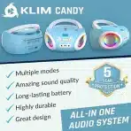 KLIM Candy otroški boombox – CD predvajalnik z lučkami - slika 4