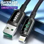 AICase USB do Lightning Kabel z LED Zaslonom, 3x Hitrejše Polnjenje - slika 4