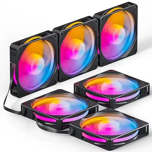 zadnjikos71wbolx1cVL._SX522_ upHere 120mm PWM RGB LED ventilatorji 6X, nizka raven hrupa - slika 1