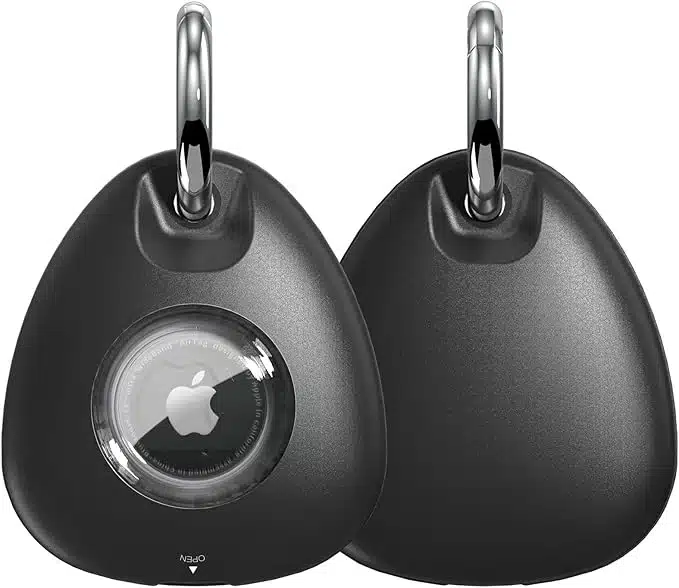 zadnjikos71wli6smsxL._AC_SX679_ AICase vodoodporno ohišje za Apple AirTag, 2 kosa, črno - slika 1