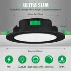 ALUSSO LED vgradni zatemnljivi reflektorji, 68 mm, 7 W - 6 kosov - slika 4