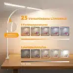 APMIEK dvojna LED nastavljiva namizna svetilka - slika 2