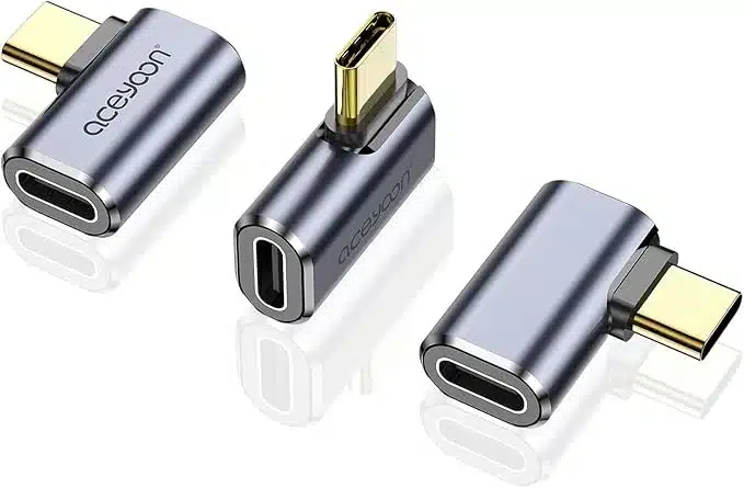 Aceyoon USB C kotni adapterji, 90° za hitro polnjenje - 3 kosi zadnjikos 1 Aceyoon USB C kotni adapterji, 90° za hitro polnjenje - 3 kosi - slika 1