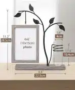 Afuly Družinski rustikalni leseni okvir s steklom 6x4 - slika 3