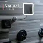 Fancii fleksibilno osvetljeno kozmetično ogledalo z LED lučjo, 10x povečava - slika 2
