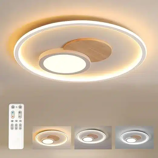 FitzMia LED lesena stropna svetilka z možnostjo zatemnitve zadnjikos 1 FitzMia LED lesena stropna svetilka z možnostjo zatemnitve 50CM - slika 1