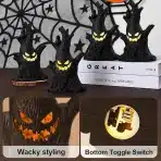 Halloween dekorativna bučna svetilka z LED lučjo - slika 2