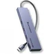 REXFYDIOUS 10 Gbps USB-C hub in razdelilnik s 4 vhodi in 100W polnjenjem