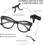 JM 3-pack mačja očala za branje z zaščito pred modro svetlobo - 3 kosi - slika 2