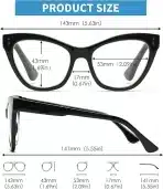 JM 3-pack mačja očala za branje z zaščito pred modro svetlobo - 3 kosi - slika 3