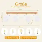 Lichtmaler Vintage lesena svetilka s 4 žarnicami - slika 2