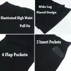 Nuofengkudu ženske raztegljive široke cargo hlače - slika 4