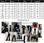 Nuofengkudu ženske raztegljive široke cargo hlače - slika 3