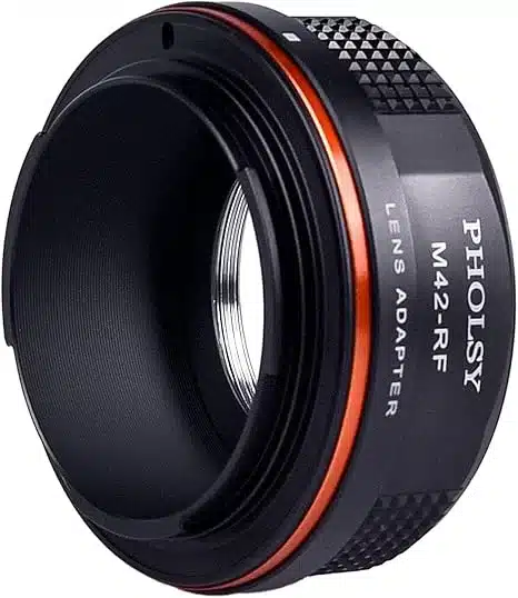 PHOLSY M42 na EOS RF-mount adapter zdruÅūljiv z M42 objektivi zdanjikos 3 PHOLSY M42 na EOS RF-mount adapter zdruÅūljiv z M42 objektivi - slika 1