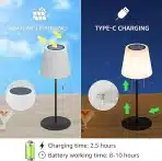 Postlucky solarna namizna brezžična LED lučka za zunanjo uporabo - slika 4