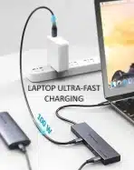 REXFYDIOUS 10 Gbps USB-C hub in razdelilnik s 4 vhodi in 100W polnjenjem - slika 3