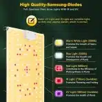 VAYALT LED rastlinska svetilka, 600 W polni spekter z UV in IR LED svetlobo - slika 5