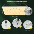 VAYALT LED rastlinska svetilka, 600 W polni spekter z UV in IR LED svetlobo - slika 3