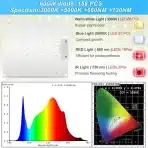 VAYALT 2024 LED rastlinska svetilka, 500W polni spekter - slika 4
