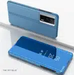 Tncavo ovitek z ogledalom za Xiaomi Poco F5 Pro - moder - slika 2