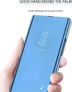 Tncavo ovitek z ogledalom za Xiaomi Poco F5 Pro - moder - slika 4