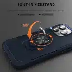 UKLCCU etui za iPhone 15 Pro Max z nastavljivim stojalom - slika 3