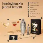 Cocora Martini 8-delni komplet iz nerjavečega jekla za koktajle - slika 2