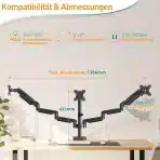 ELIVED EV006 Stojalo za 3 Monitorje, 13-27 Palcev - slika 2