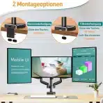 ELIVED EV006 Stojalo za 3 Monitorje, 13-27 Palcev - slika 3