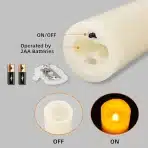 Flameless LED sveče na baterije, set 9 sveč - slika 4