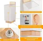 Gleonlux stenska svetilka iz lesa za notranje prostore z grlom E14 - slika 4