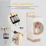 Gleonlux stenska svetilka iz lesa za notranje prostore z grlom E14 - slika 2