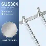 Stenski obešalnik za brisače brez vijakov - 50 cm - slika 3