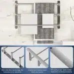 Stenski obešalnik za brisače brez vijakov - 50 cm - slika 2