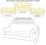 Tianshu prevleka za kavč raztegljiva - bež - slika 3