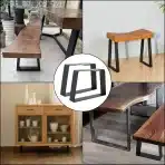 YAYODS paket 2 kovinskih miznih nog višina 15 cm - slika 2