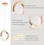 ZTWLEED 5 W LED viseča stropna svetilka, 195 cm, 220 V - slika 5