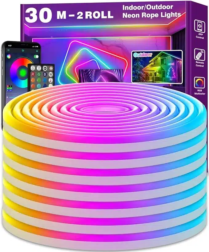 Ailbton RGB neon LED trak s pametnim upravljanjem - 30m zdanjikos 1 Ailbton RGB neon LED trak s pametnim upravljanjem - 30m - slika 1