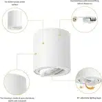 Gleonlux LED stropni nadometni reflektor GU10, 5 W - slika 3