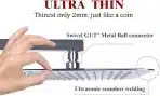 Hiendure ultra tanka kvadratna prha 12" iz nerjavečega jekla - slika 2