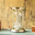 Lmzxmcy peščena ura 30 minut, velika vintage peščena ura iz medenine - slika 3