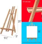 Meeden 12 kos lesenih stojal za slike 50 cm - slika 2